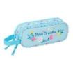 Safta Blackfit8 Petalos Portatodo - 2 Compartimentos con Cremallera - Asa Lateral - Capacidad 1L - 21x8x6cm - Color Azul Claro