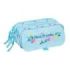 Safta Blackfit8 Petalos Portatodo - 3 Compartimentos con Cremallera - Cinta Trasera Adaptable - Bolsillo Frontal de Rejilla con