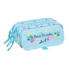 Safta Blackfit8 Petalos Portatodo - 3 Compartimentos con Cremallera - Cinta Trasera Adaptable - Bolsillo Frontal de Rejilla con