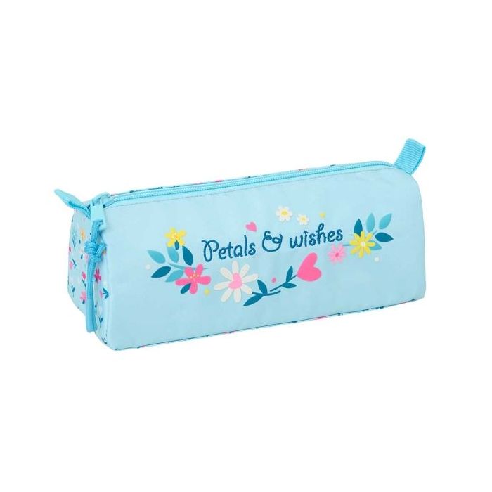 Safta Blackfit8 Petalos Portatodo - 1 Compartimento con Cremallera - 21x8x7cm - Color Azul Claro