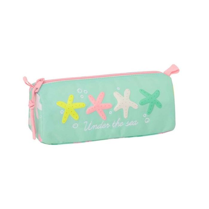 Safta Estrellas Portatodo - 1 Compartimento con Cremallera - 21x8x7cm - Color Verde