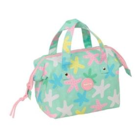 Safta Estrellas Neceser - Interior Forrado - Asas de Mano - Organizadores con Compartimentos - 26.5x17.5x12.5cm - Color Verde
