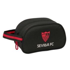 Safta Sevilla FC Neceser - Adaptable a Carro - Asa de Mano Lateral - 26x15x12cm - Color Negro