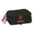 Safta Sevilla FC Portatodo - 3 Compartimentos con Cremallera - Cinta Trasera Adaptable - Bolsillo Frontal de Rejilla con Velcro