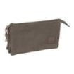 Safta Basic Vison Portatodo - 3 Compartimentos con Cremallera - Bolsillo Interior Central - 22x12x3cm - Color Marron