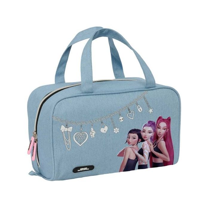Safta K-Pop Demon Hunters Huntr/X Neceser Rectangular - Organizadores con Compartimentos - Asas de Mano - Bolsillo Interior con