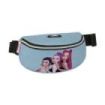 Safta K-Pop Demon Hunters Huntr/X Bolsa de Cintura - Cremallera - Cintas Ajustables - Cierre de PVC - 23x14x9cm - Color Azul Cla