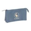 Safta el Ganso Basics Portatodo - 3 Compartimentos con Cremallera - Bolsillo Interior Central - 22x12x3cm - Color Azul Azafata