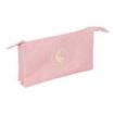 Safta el Ganso Basics Portatodo - 3 Compartimentos con Cremallera - Bolsillo Interior Central - 22x12x3cm - Color Rosa