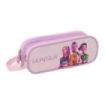 Safta K-Pop Demon Hunters Iconic Portatodo - 2 Compartimentos con Cremallera - Asa Lateral - Capacidad 1L - 21x8x6cm - Color Lav