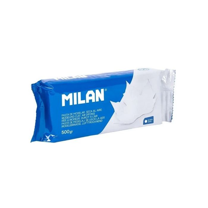 Milan Pasta para Modelar 500gr - Facil de Trabajar - Seca al Aire - Color Blanco