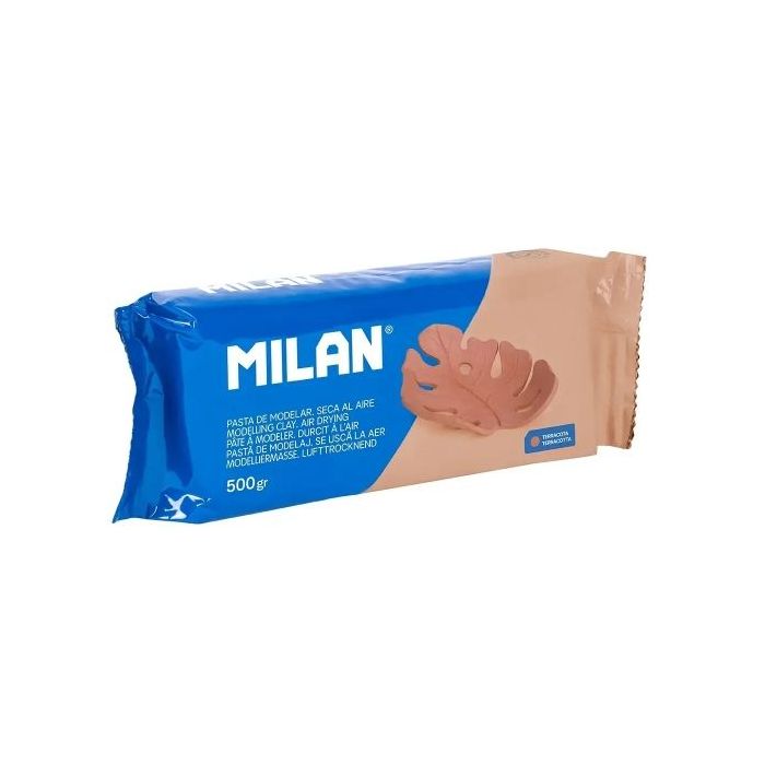 Milan Pasta para Modelar 500gr - Facil de Trabajar - Seca al Aire - Color Terracota