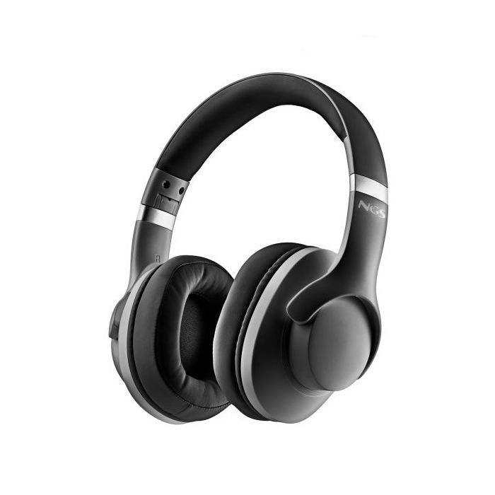 NGS Artica Storm Auriculares Bluetooth - Bateria Extraible - Cancelacion Activa de Ruido - Autonomia hasta 45h - Color Negro
