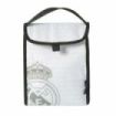Safta Real Madrid Bolsa Isotermica Porta Alimentos - Plegable - Solapa con Velcro - Asa de Mano - 18.4x25.4x12.7cm - Color Blanc
