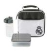 Safta Real Madrid Bolsa Isotermica Porta Alimentos - Cremallera - Incluye Recipiente de 650ml - Botella de 335ml - Bolsillo Inte