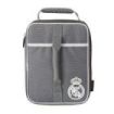 Safta Real Madrid Bolsa Isotermica Porta Alimentos - Expandible - Incluye Recipiente de 650ml - Cremallera - Asa de Mano - 20.7x