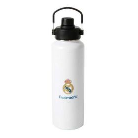 Safta Real Madrid Botella Isotermica - Capacidad 1.2L - Pajita Interior - Revestimiento Interior de Cobre - Tapa Antifugas - 12h