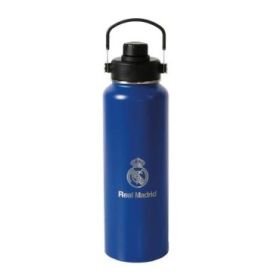 Safta Real Madrid Botella Isotermica - Capacidad 1.2L - Pajita Interior - Revestimiento Interior de Cobre - Tapa Antifugas - 12h
