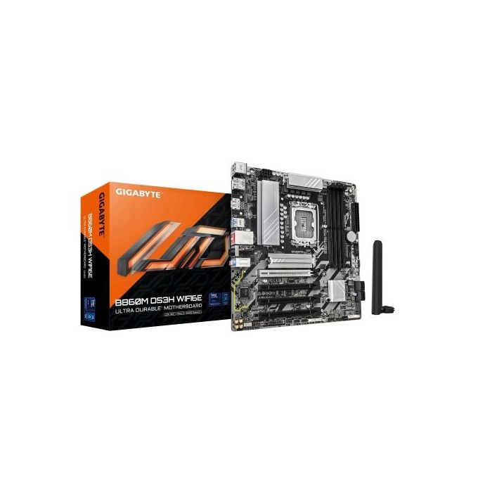 Gigabyte B860 DS3H Placa Base Intel 1851 4x DDR5 - M.2, SATA, PCIe3.0 - HDMI, VGA, DP, RJ-45, USB 3.2 - MicroATX
