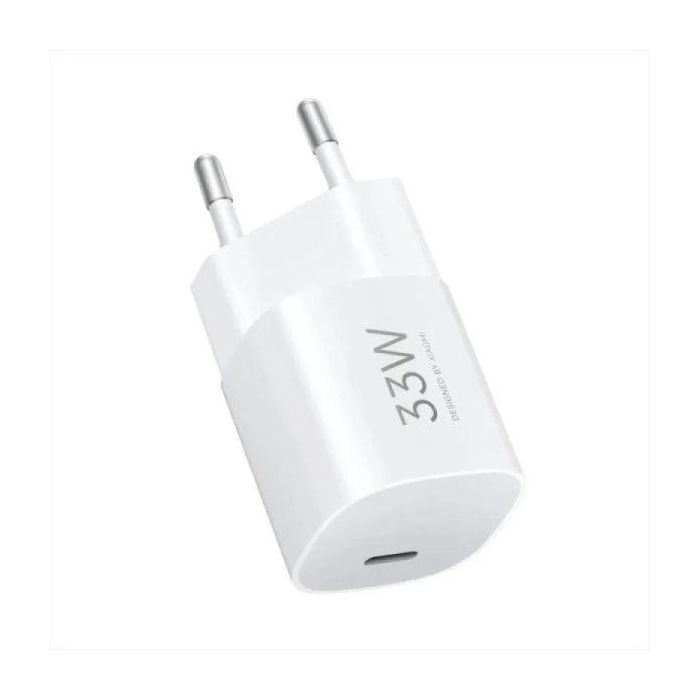 Xiaomi 33W Nano Power Adapter Cargador GAN de Pared para Smartphone - USB-C 33W - Carga Rapida - Color Blanco