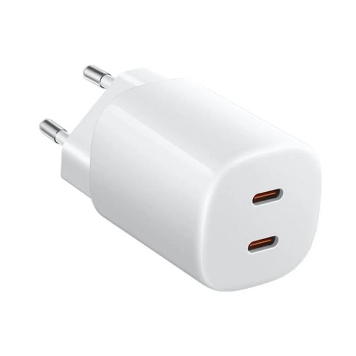 Xiaomi 45W Nano  Turbo Charging Power Adapter Cargador GAN de Pared para Smartphone - 2xUSB-C - Carga Rapida - Color Blanco