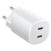 Xiaomi 45W Nano  Turbo Charging Power Adapter Cargador GAN de Pared para Smartphone - 2xUSB-C - Carga Rapida - Color Blanco