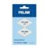 Milan 230 Pack de 2 Gomas de Borrar Romboides - Miga de Pan - Suave Caucho Sintetico - Color Blanco