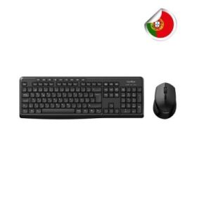 Coolbox Sem Fios Pack Inalambrico Teclado Portugues Multimedia - Raton 4 botones - 1600 dpi - Color Negro