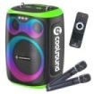Coolsound Blast Altavoz Karaoke - 8  - 60W RMS - Iluminacion RGB - Bluetooth, USB, Tarjeta TF y Auxiliar - 2 Microfonos Inalambr