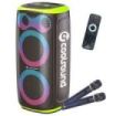 Coolsound Blast Pump Altavoz Karaoke - 2x 6.5  - 60W RMS - Iluminacion RGB - Bluetooth, USB, Tarjeta TF y Auxiliar - 2 Microfono
