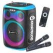 Coolsound Blast Altavoz Karaoke - 8  - 60W RMS - Iluminacion RGB - Bluetooth, USB, Tarjeta TF y Auxiliar - 2 Microfonos Inalambr