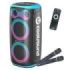 Coolsound Blast Pump Altavoz Karaoke - 2x 6.5  - 60W RMS - Iluminacion RGB - Bluetooth, USB, Tarjeta TF y Auxiliar - 2 Microfono