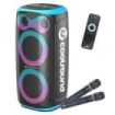 Coolsound Blast Pump Altavoz Karaoke - 2x 6.5  - 60W RMS - Iluminacion RGB - Bluetooth, USB, Tarjeta TF y Auxiliar - 2 Microfono