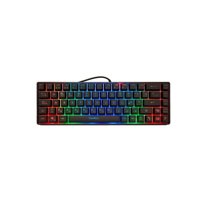 Coolbox TM065 Teclado Gaming Mecanico - Compacto - Iluminacion RGB - 19 Teclas Anti-ghosting  - Color Negro