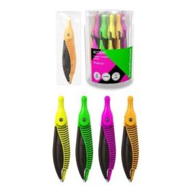 ErichKrause Accent Compas Escolar - Cuerpo de Plastico - Estuche de PVC - 122mm de Longitud - Radio Maximo de 150mm - Colores Su