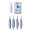 ErichKrause Pastel Compas Escolar - Cuerpo de Plastico - Estuche de PVC - 122mm de Longitud - Radio Maximo de 150mm - Colores Su