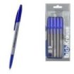 ErichKrause Slender Stick Grey Pack de 8 Boligrafos con Capuchon - Punta de Aguja 0.7mm - Cuerpo Opaco Gris - Trazo 0.26mm - Tin