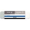 Tombow Mono Sand and Rubber Goma de Borrar para Tinta y Lapiz - 13g - Forma Biselada - Funda de Papel - Color Blanco y Gris
