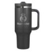 Safta Real Madrid Vaso con Asa Termico - Capacidad 1.2L - Pajita con Varilla de Limpieza - Revestimiento Interior de Cobre - Tap