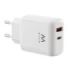 Ewent EW1329 Cargador GaN 45W - 1xUSB-C PD3.0 QC3.0 - 1xUSB-A QC3.0 - Color Blanco