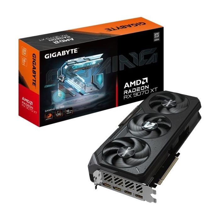 Gigabyte Radeon RX 9070 XT Gaming OC Tarjeta Grafica 16GB GDDR6 - 2x DP, 2x HDMI