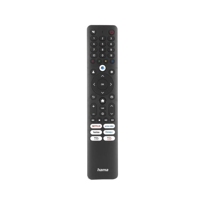 Hama Mando a Distancia para TV TCL - Alcance 10m - 45 Botones - Acceso Directo a Plataformas de Streaming - 4.2x21.5x1.5cm - Col