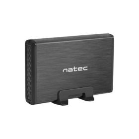 Natec Rhino Caja Externa para Discos HDD/SSD SATA 3.5  - USB 3.0 - Diseño Robusto y Elegante - Plug and Play - Color Negro