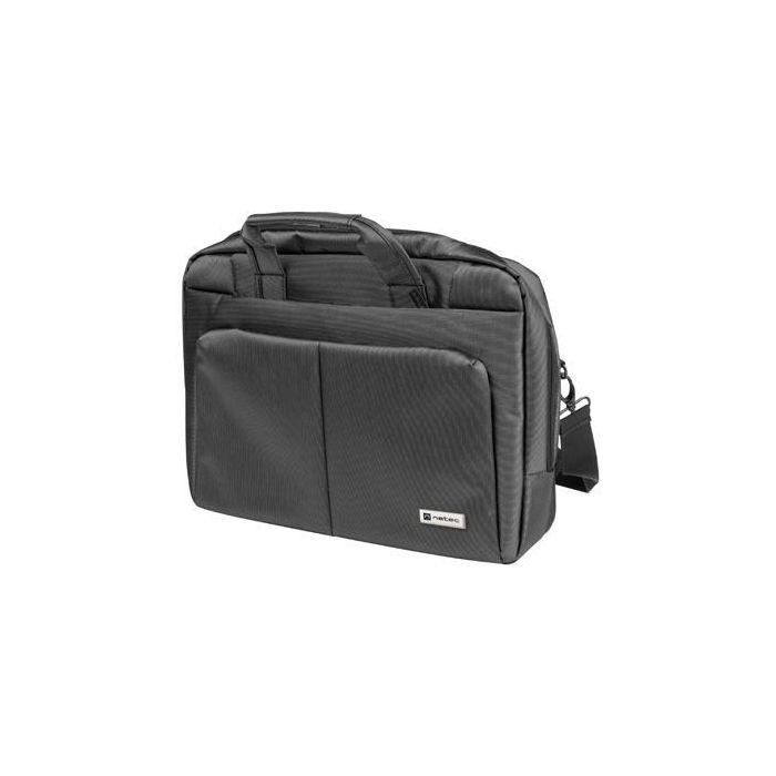Natec Gazelle Maletin para Portatiles de 15,6  - Multiples Bolsillos - Resistente a Salpicaduras - Gran Capacidad - Color Gris