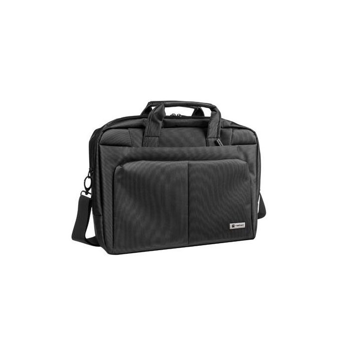 Natec Gazelle Maletin para Portatiles de 14  - Multiples Bolsillos - Resistente a Salpicaduras - Gran Capacidad - Color Negro
