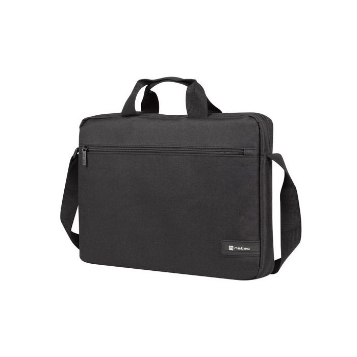 Natec Wallaroo 2 Maletin para Portatiles de 15.6  + Raton Inalambrico, 2 en 1 -  Raton 1600Dpi Ergonomico - Color Negro