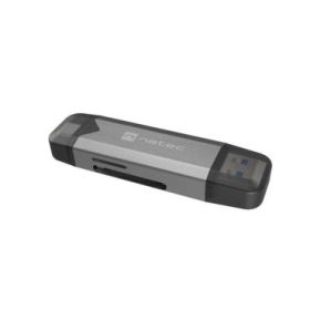 Natec Scarab 3 Lector de Tarjetas - SD,MICRO SD, USB 3.1 GEN 1, USB-A + USB-C - Color Gris