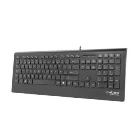 Natec Barracuda Teclado Slim - 104 Teclas Membrana - Color Negro