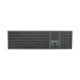 Natec Dolphin Teclado inalambrico Slim - Aluminio - Bluetooth + 2,4 Ghz - Switch X-Scissors - Color Negro