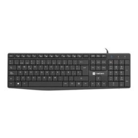 Natec Nautilus Teclado  Multimedia USB - 106 Teclas Membrana - Resistente a Salpicaduras - Color Negro